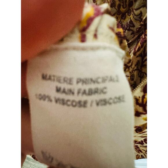 VANESSA BRUNO Orange Floral Print V-Neckline Short Sleeves Jumpsuit Size 38 - Picture 13 of 15